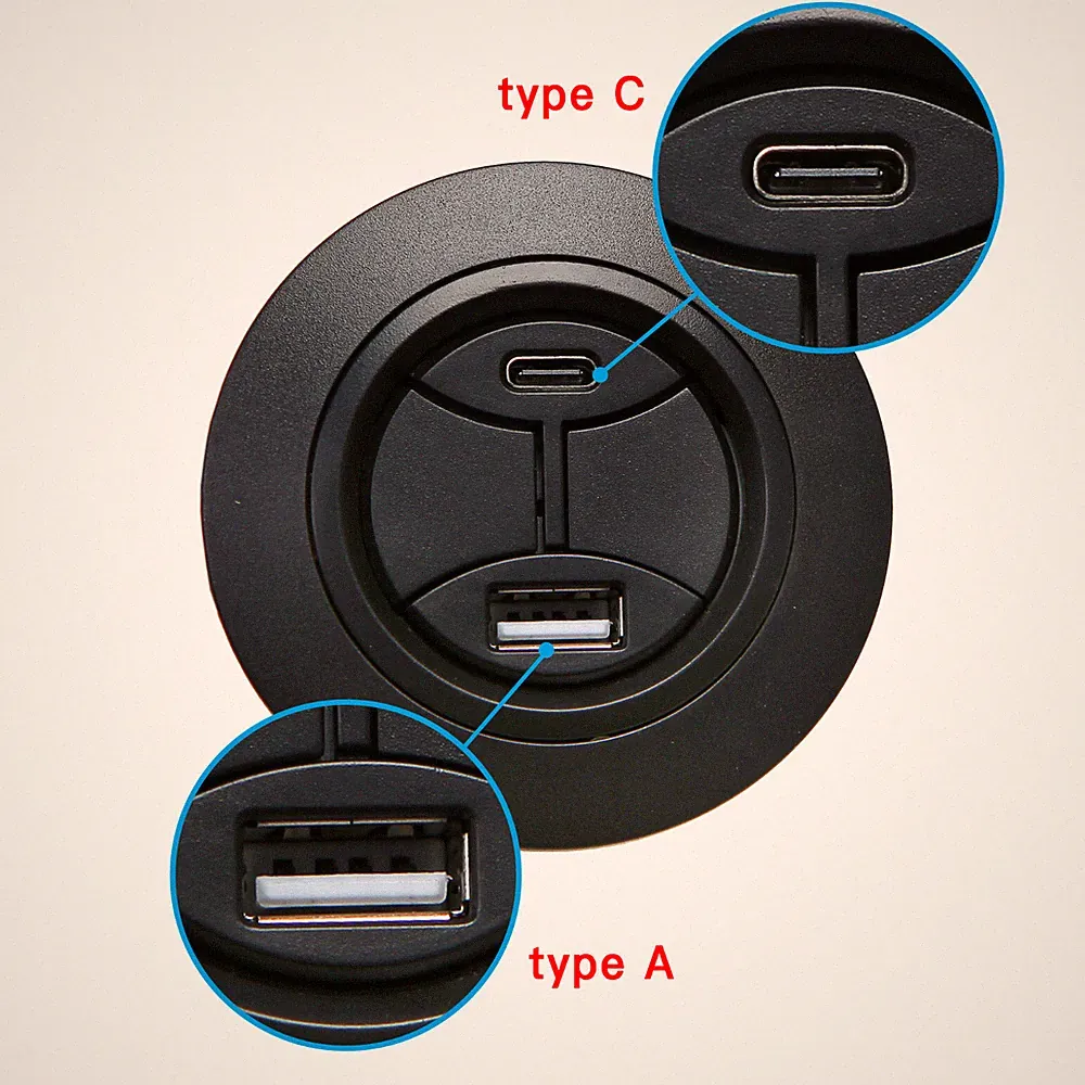 Power Recliner 5 Pin Round Switch Control with USB Type C Port and Backlight