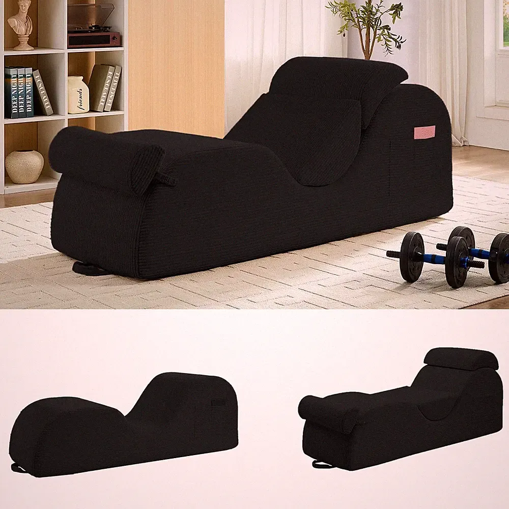 Zafly Relieve Stress Yoga Chair Yoga Recliner Curved Chaise Lounge Yoga Sofa